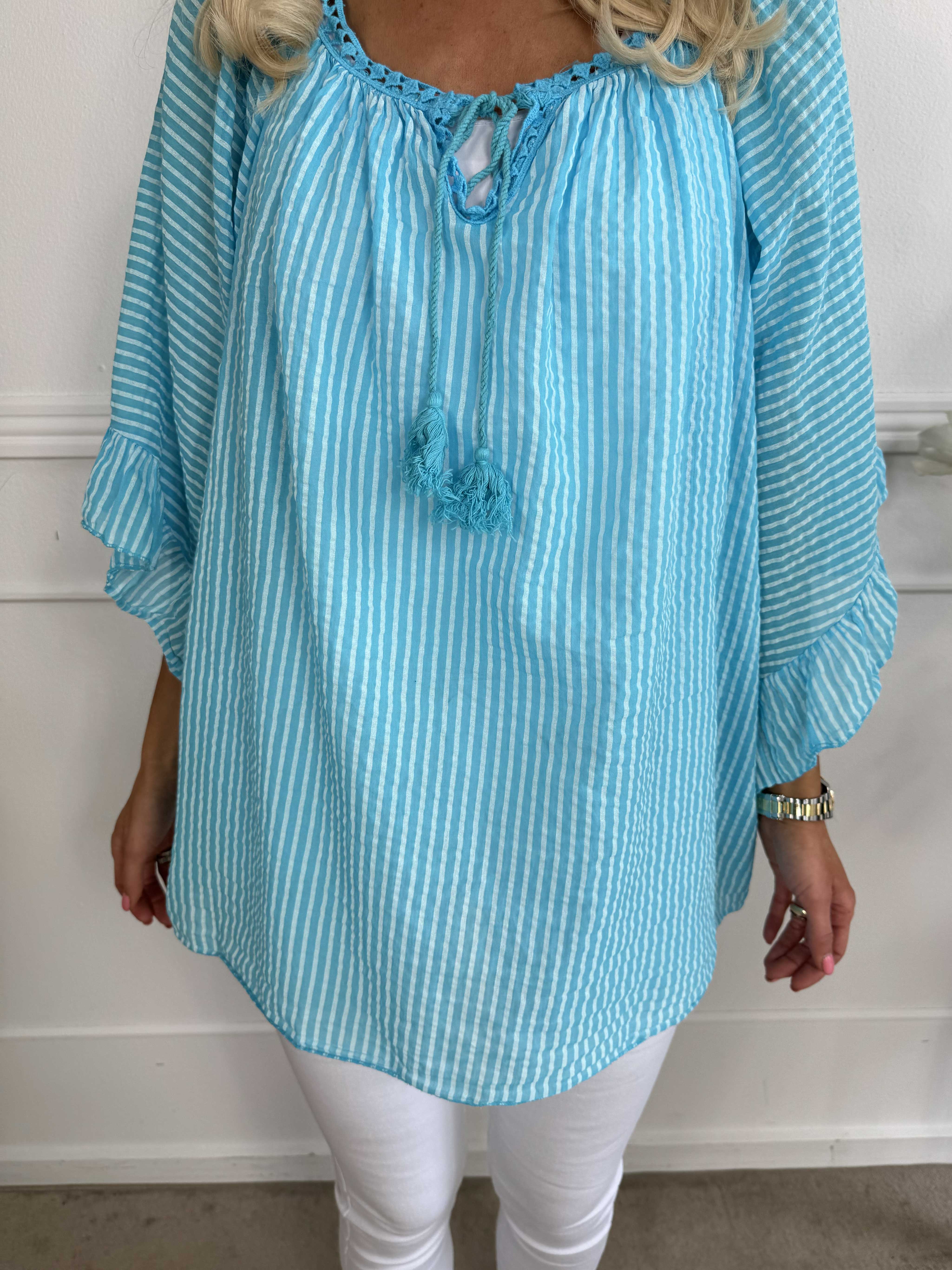 Marija - Söt randig tunika med vackra ärmar